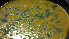 Creme de abóbora com grão-de-bico e gengibre