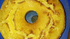 Bolo de milho feito com cuscuz