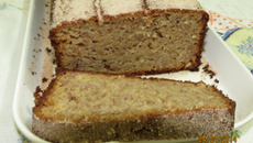 Bolo de banana sem lactose