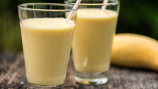 Batido de banana e aveia