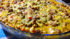 Feijão de corda com creme de leite e carne seca