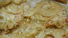 Salmão ao alho e óleo