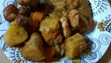 Cozido de frango com pirão