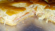 Pão recheado de assadeira