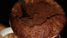 Bolo de caneca de chocolate