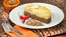 Quiche de alho-poró com queijo branco