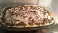 Pavê de chocolate e maracujá