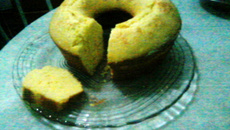 Bolo de fubá com baunilha