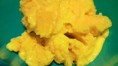 Sorvete de manga com inhame