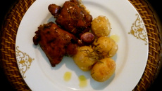 Frango ao molho de laranja e shoyu