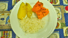 Batatas e abóboras de forno