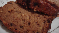 Bolo de banana com chocolate