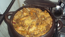 Arroz com suã de porco
