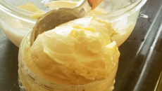 Sorvete caseiro de suco em pó