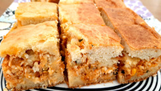 Torta de sobra de peixe