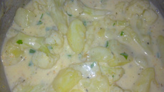 Batata com couve-flor ao molho branco