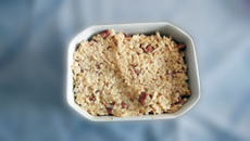 Risoto de palmito e linguiça