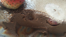 Mousse de café com morango