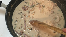 Camarão e polvo ao leite de coco