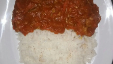 Pirão de abóbora com lombo à Vinhaes