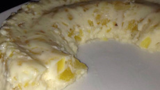 Sobremesa gelada de abacaxi