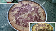 Bolo mesclado de coco e chocolate do Lúcio Cezar