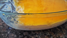 Gelatina de abacaxi com creme