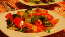 Espaguete ao suco de limão