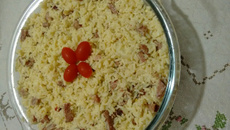 Arroz cremoso com calabresa