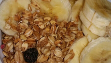 Mingau de aveia de micro-ondas