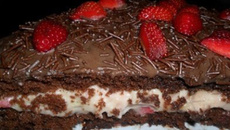 Recheio de bolo de morango