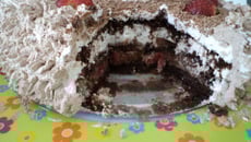 Bolo de chocolate com morango trufado - fácil e econômico