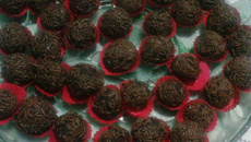 Brigadeiro de batata doce com chocolate