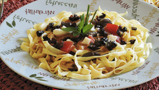 Talharim especial com berinjela assada