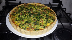 Quiche de alho poró