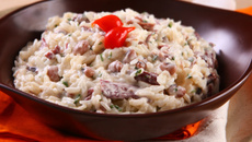 Arroz cremoso à moda brasileira