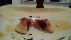 Bolinho de chuva assado com goiabada