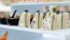 Sanduíche colorido gelado