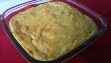 Souflé especial de batata e dois queijos