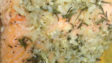 Salmão ao forno com laranja