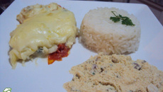 Filé de panga com purê de batata