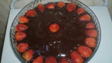 Bombom aberto de morango