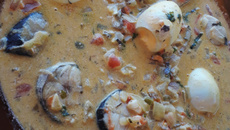 Posta de peixe cozida