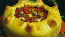 Torta de berinjela e calabresa