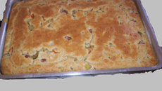 Torta de legumes e salsicha