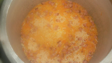 Arroz na panela de pressão