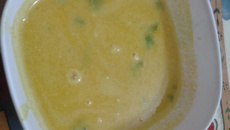 Sopa de abóbora e gorgonzola