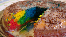 Bolo colorido