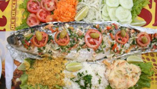 Tainha recheada no forno