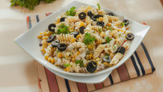 Macarrão vegetariano com maionese